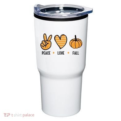 Peace Love Fall Cute Autumn Tumbler