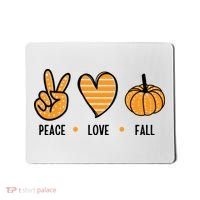 Peace Love Fall Cute Autumn Mousepad thumb 0