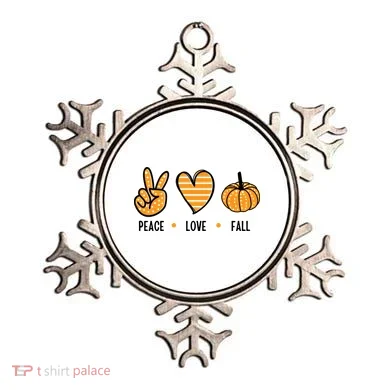 Peace Love Fall Cute Autumn Ornament