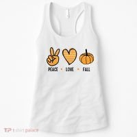 Peace Love Fall Cute Autumn Women's Tank Top thumb 0