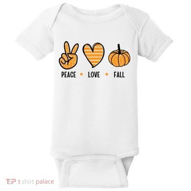 Peace Love Fall Cute Autumn Baby Bodysuit