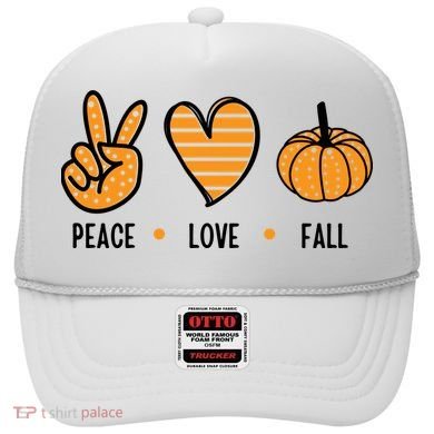 Peace Love Fall Cute Autumn Hat