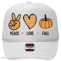 Peace Love Fall Cute Autumn Hat thumb 0