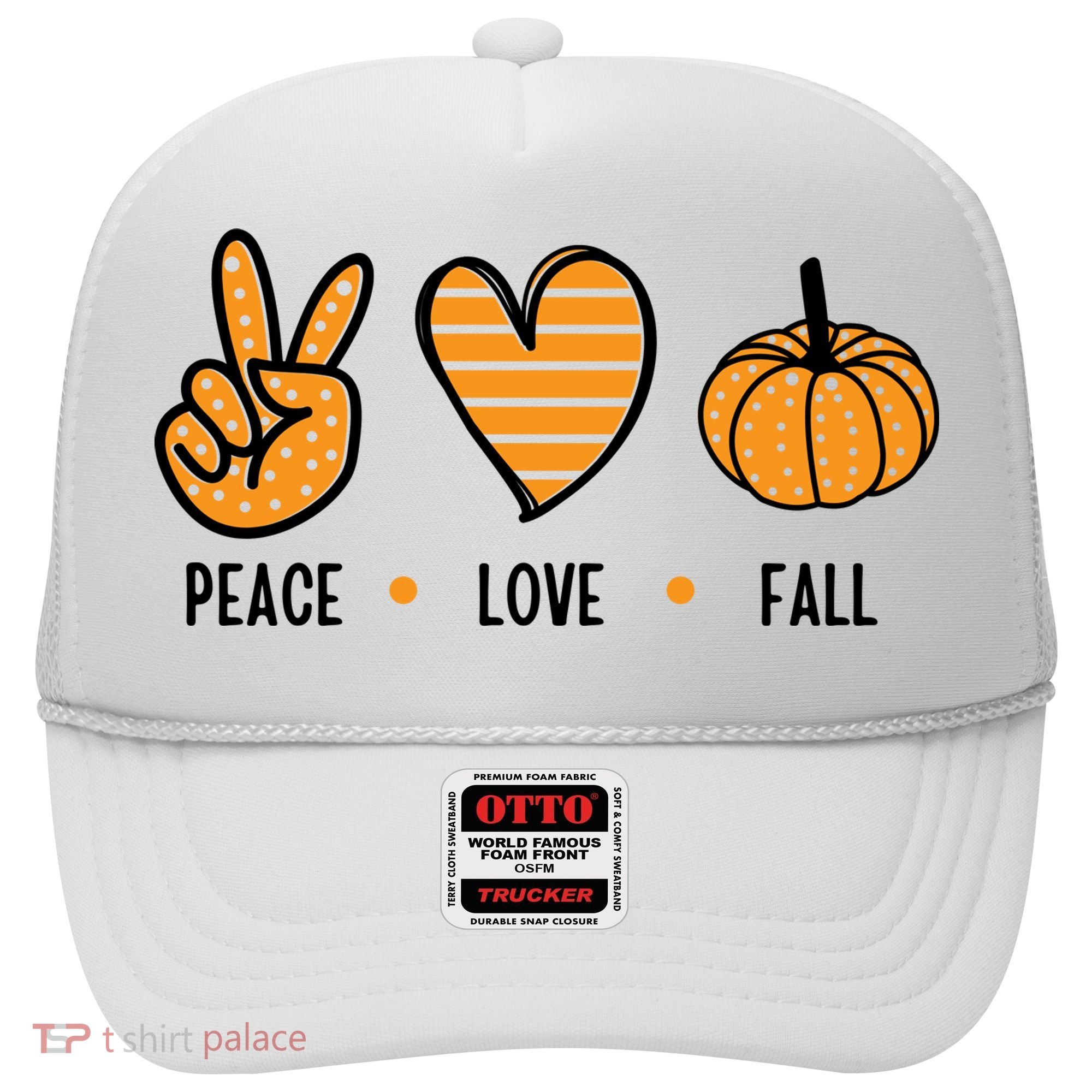 Peace Love Fall Cute Autumn Hat