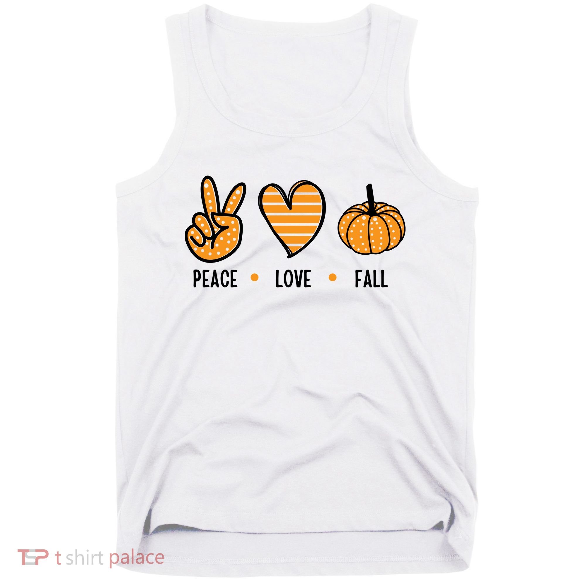 Peace Love Fall Cute Autumn Tank Top