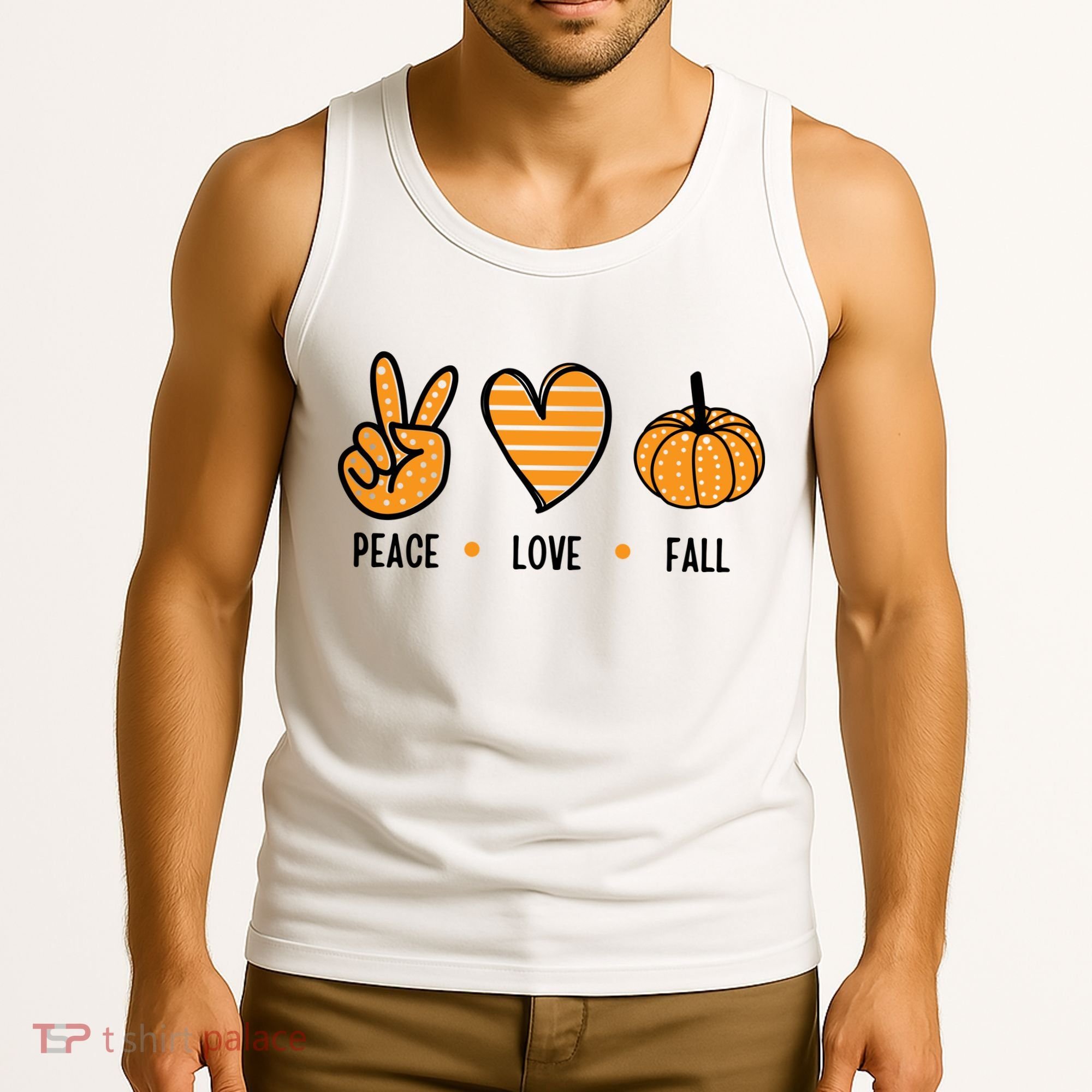 Peace Love Fall Cute Autumn Tank Top