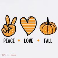 Peace Love Fall Cute Autumn Golf Towel thumb 3