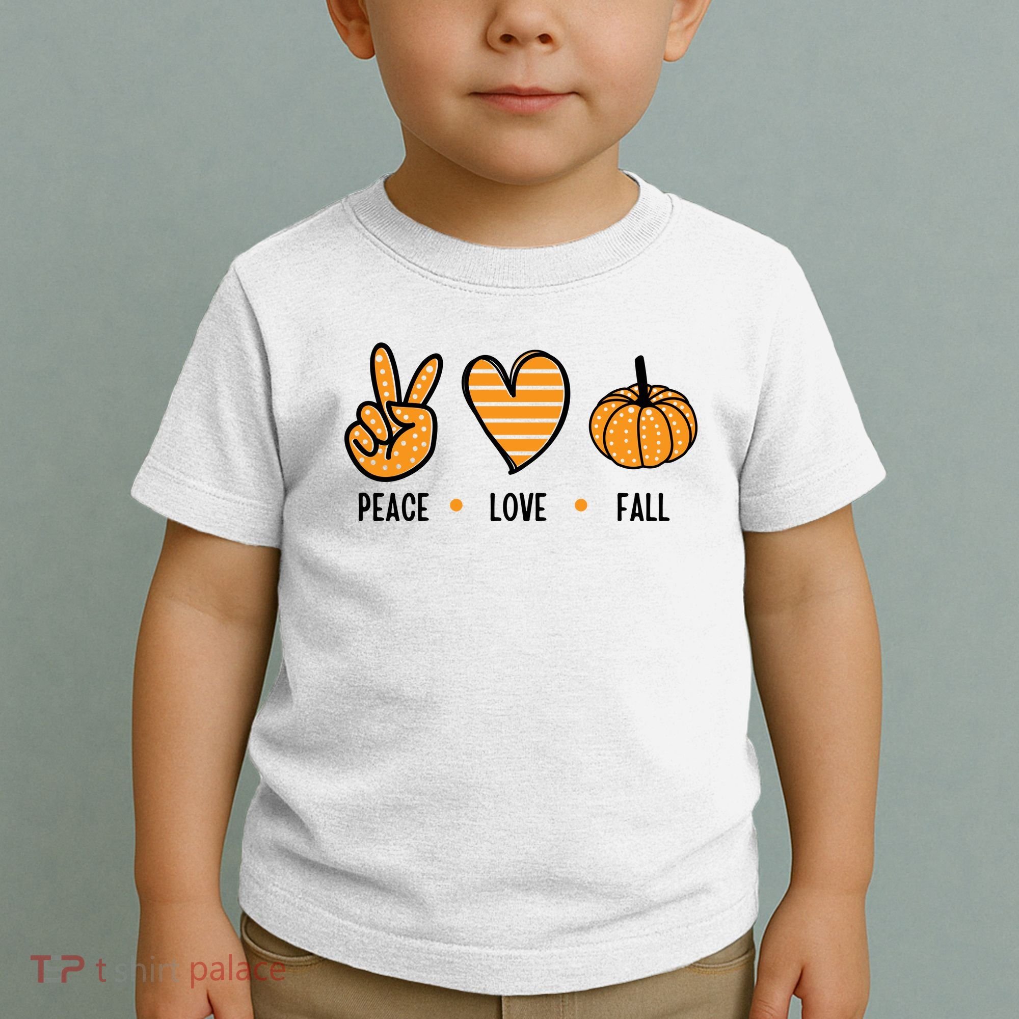 Peace Love Fall Cute Autumn Toddler T-Shirt