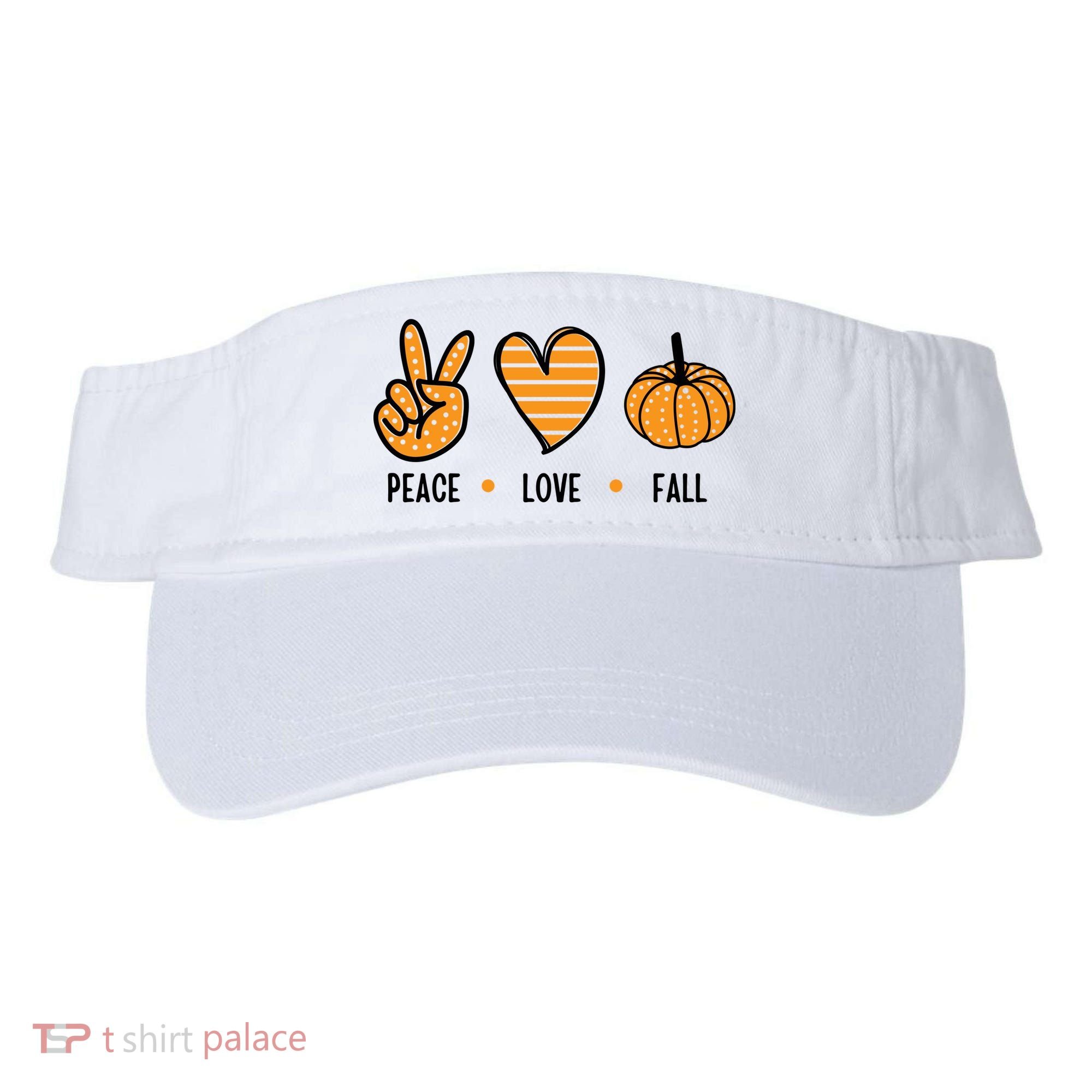 Peace Love Fall Cute Autumn Visor