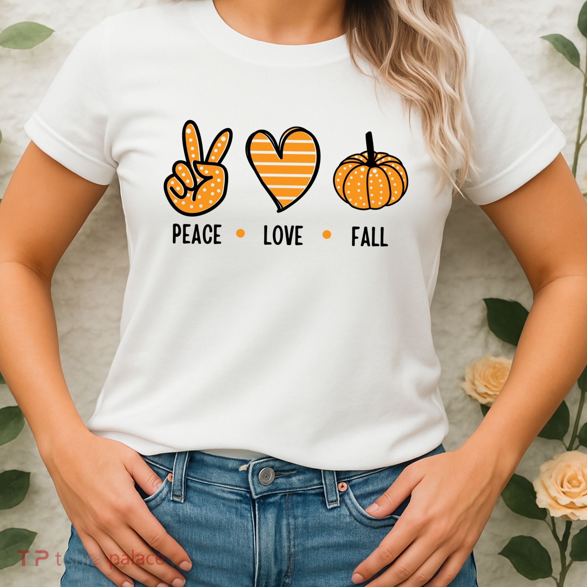 Peace Love Fall Cute Autumn Women's T-Shirt
