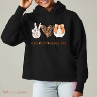 Peace Love Guinea Pigs Gift For Guinea Pigs Lover Ladies Heavyweight Boxy Pullover Hoodie thumb 0
