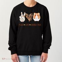 Peace Love Guinea Pigs Gift For Guinea Pigs Lover Women's Sweatshirt thumb 0