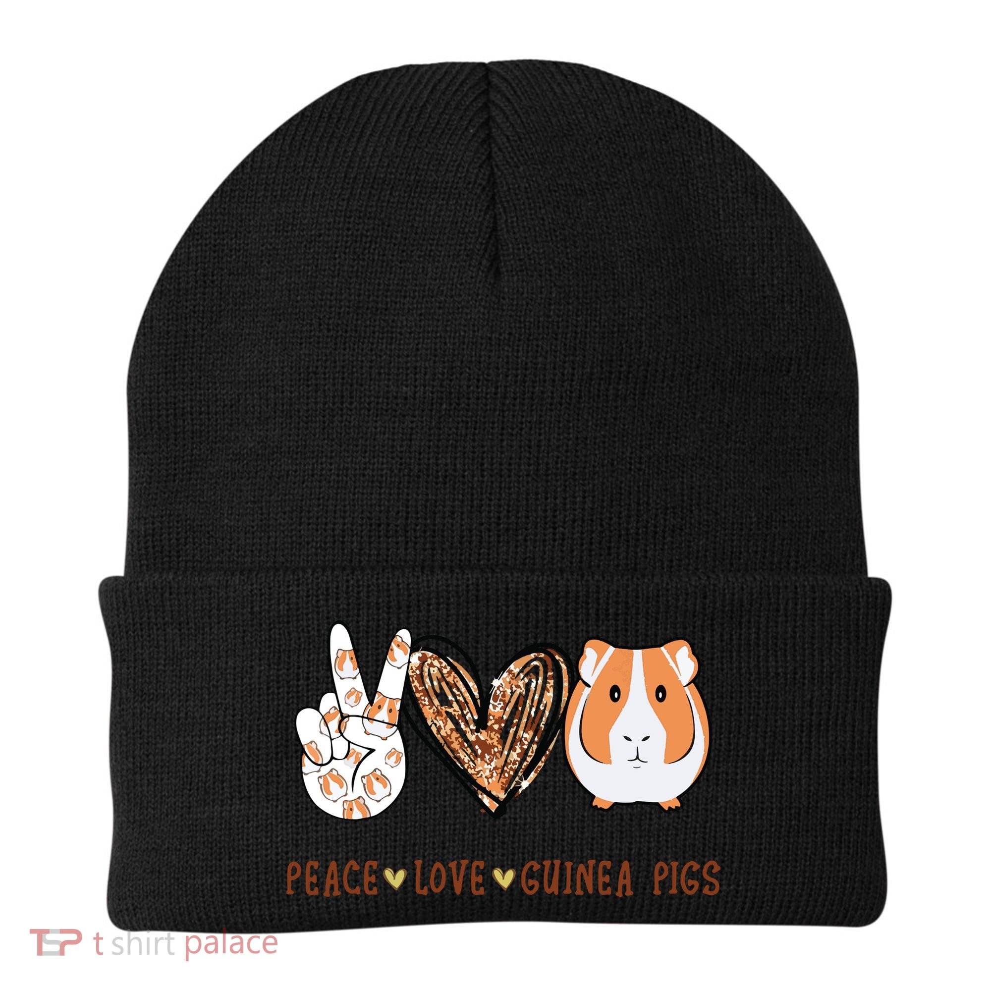 Peace Love Guinea Pigs Gift For Guinea Pigs Lover Beanie