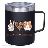 Peace Love Guinea Pigs Gift For Guinea Pigs Lover 12oz Stainless Steel Coffee Mug thumb 0