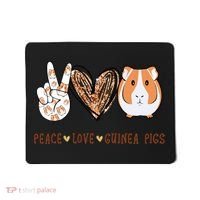 Peace Love Guinea Pigs Gift For Guinea Pigs Lover Mousepad thumb 0