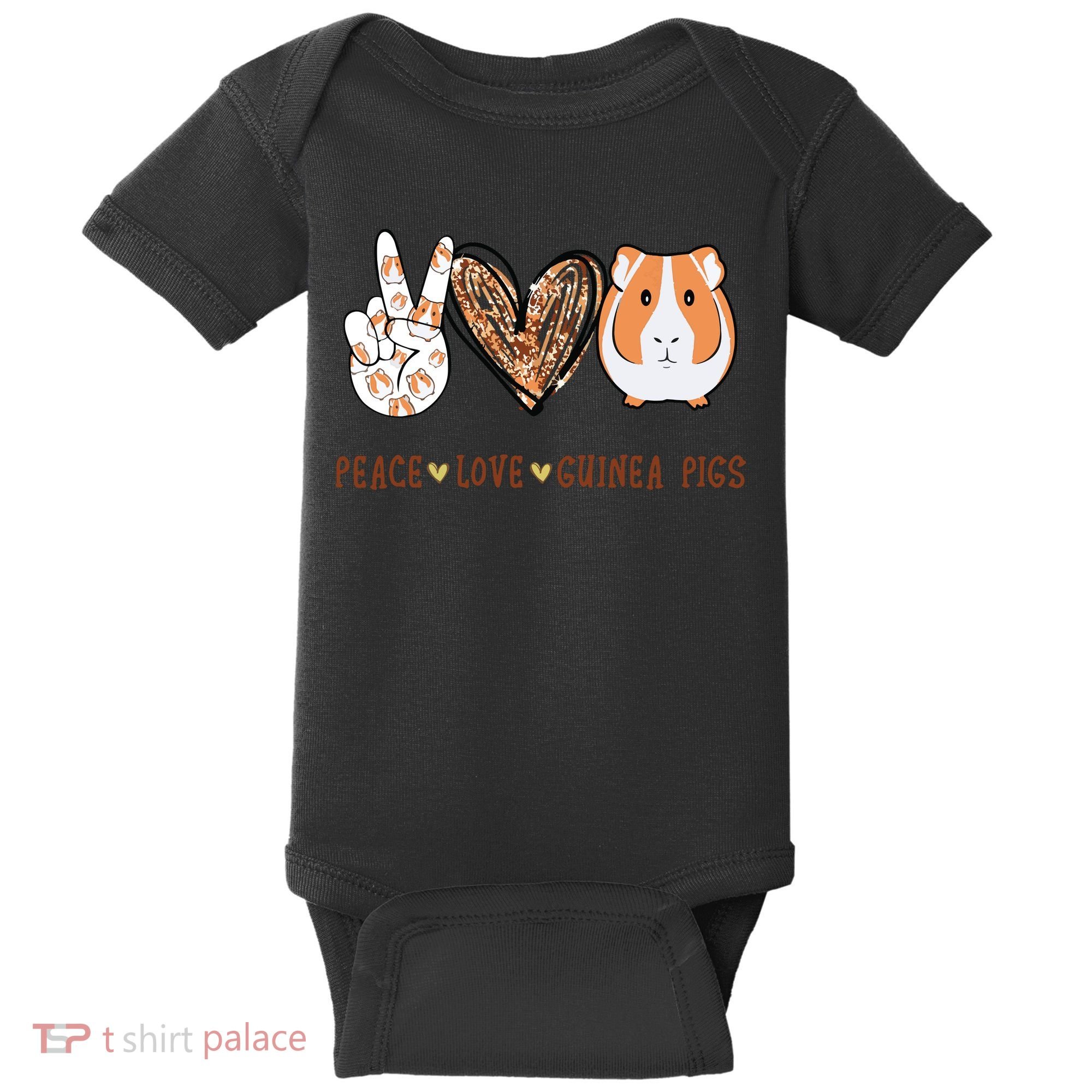 Peace Love Guinea Pigs Gift For Guinea Pigs Lover Baby Bodysuit