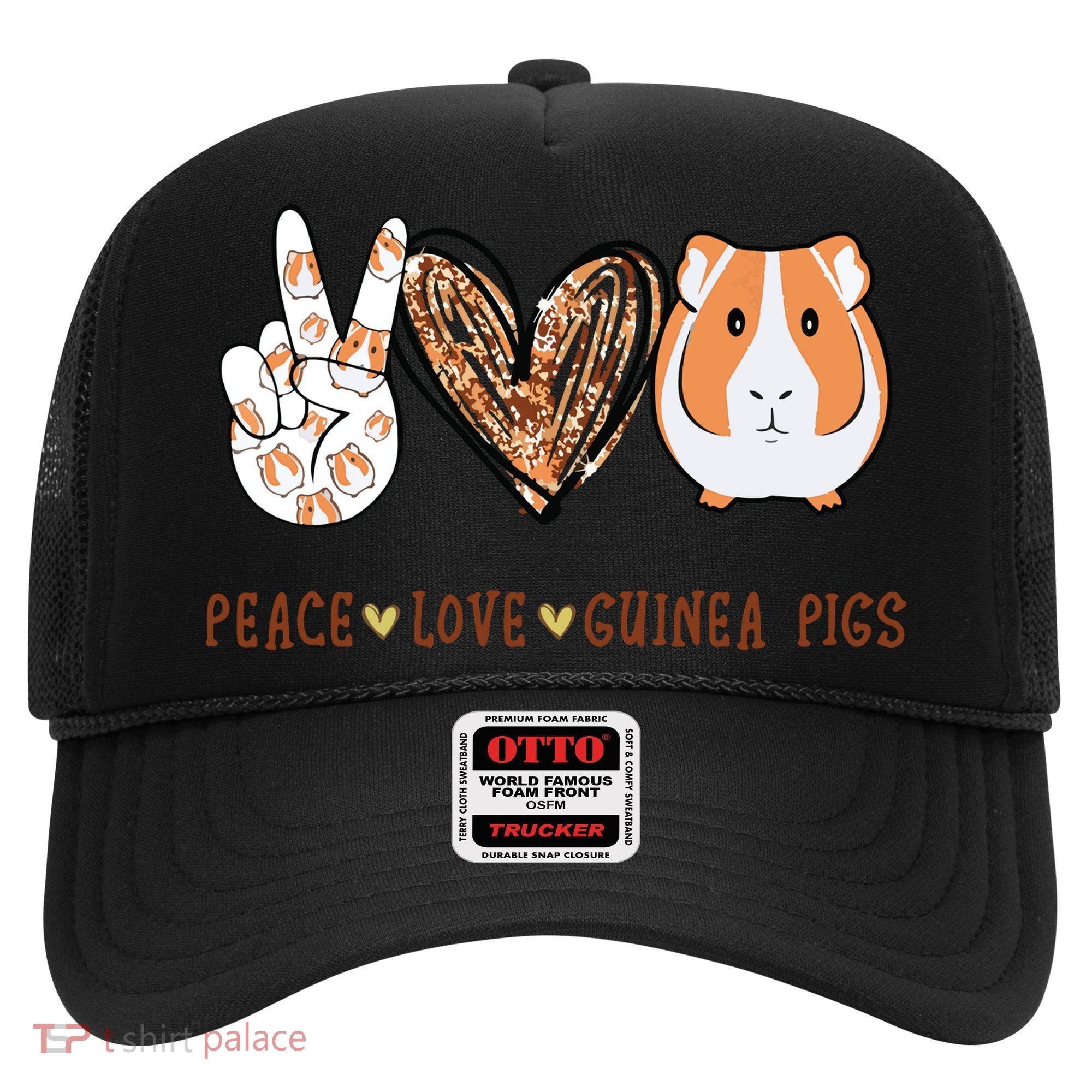 Peace Love Guinea Pigs Gift For Guinea Pigs Lover Hat