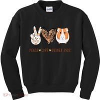 Peace Love Guinea Pigs Gift For Guinea Pigs Lover Kids Sweatshirt thumb 0
