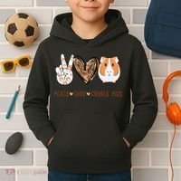 Peace Love Guinea Pigs Gift For Guinea Pigs Lover Kids Hoodie thumb 2