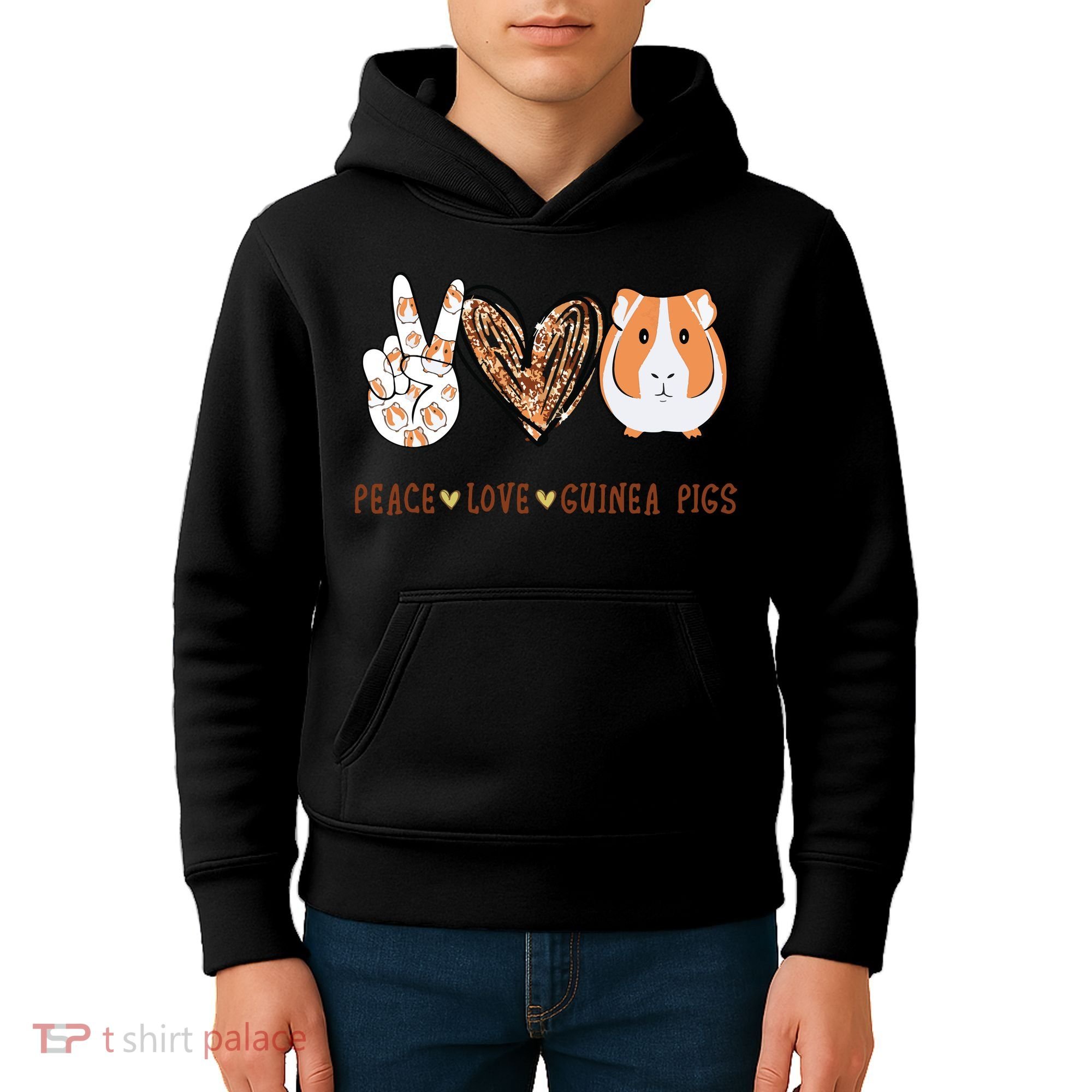 Peace Love Guinea Pigs Gift For Guinea Pigs Lover Kids Hoodie