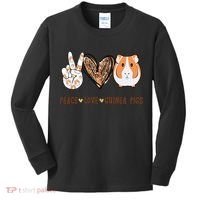 Peace Love Guinea Pigs Gift For Guinea Pigs Lover Kids Long Sleeve Shirt thumb 0