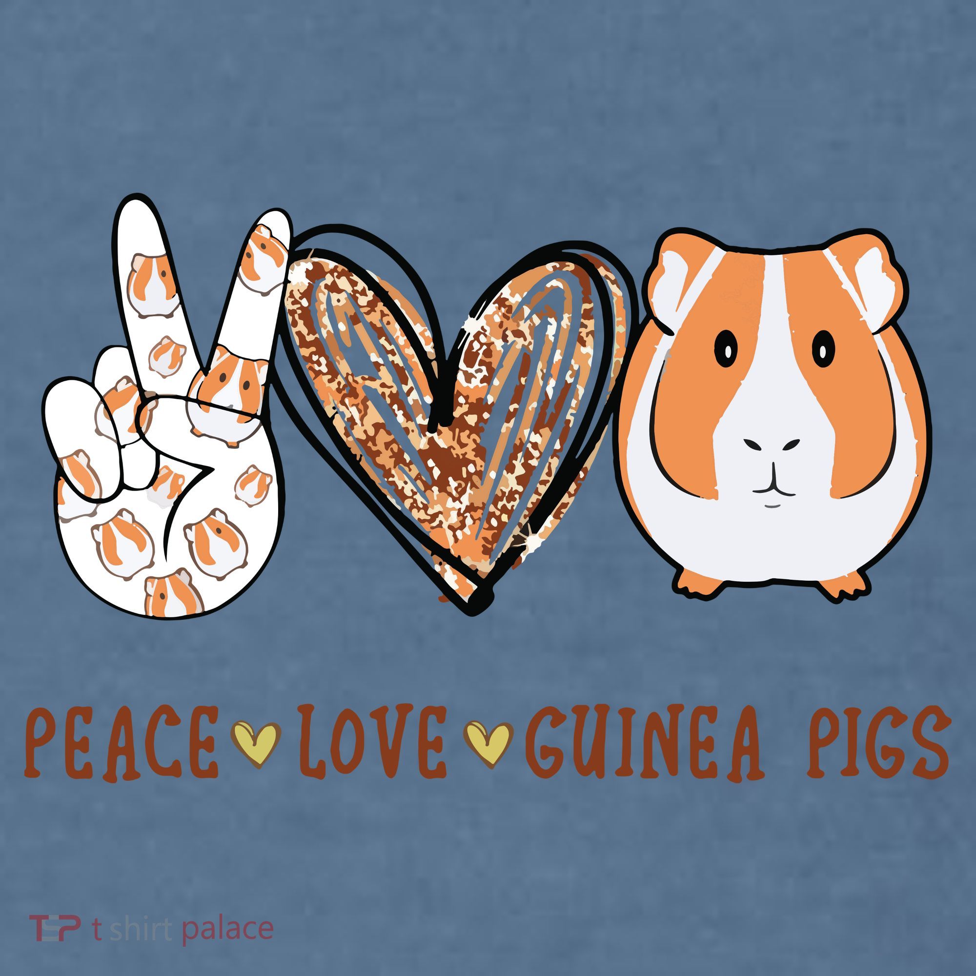 Peace Love Guinea Pigs Gift For Guinea Pigs Lover Garment-Dyed Sweatshirt