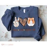 Peace Love Guinea Pigs Gift For Guinea Pigs Lover Sweatshirt thumb 2
