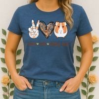 Peace Love Guinea Pigs Gift For Guinea Pigs Lover Women's T-Shirt thumb 2