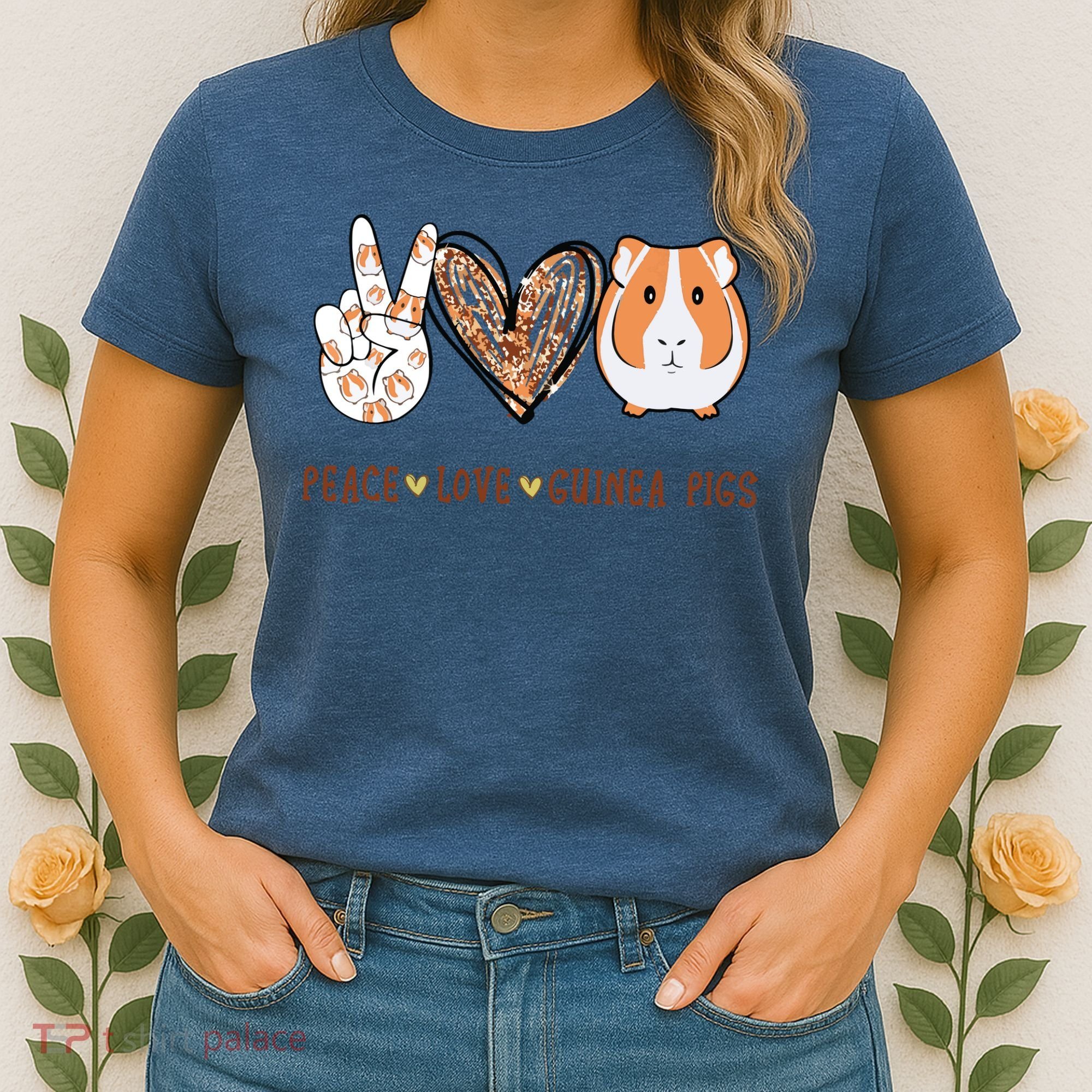 Peace Love Guinea Pigs Gift For Guinea Pigs Lover Women's T-Shirt