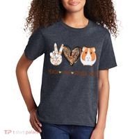 Peace Love Guinea Pigs Gift For Guinea Pigs Lover Kids T-Shirt thumb 2