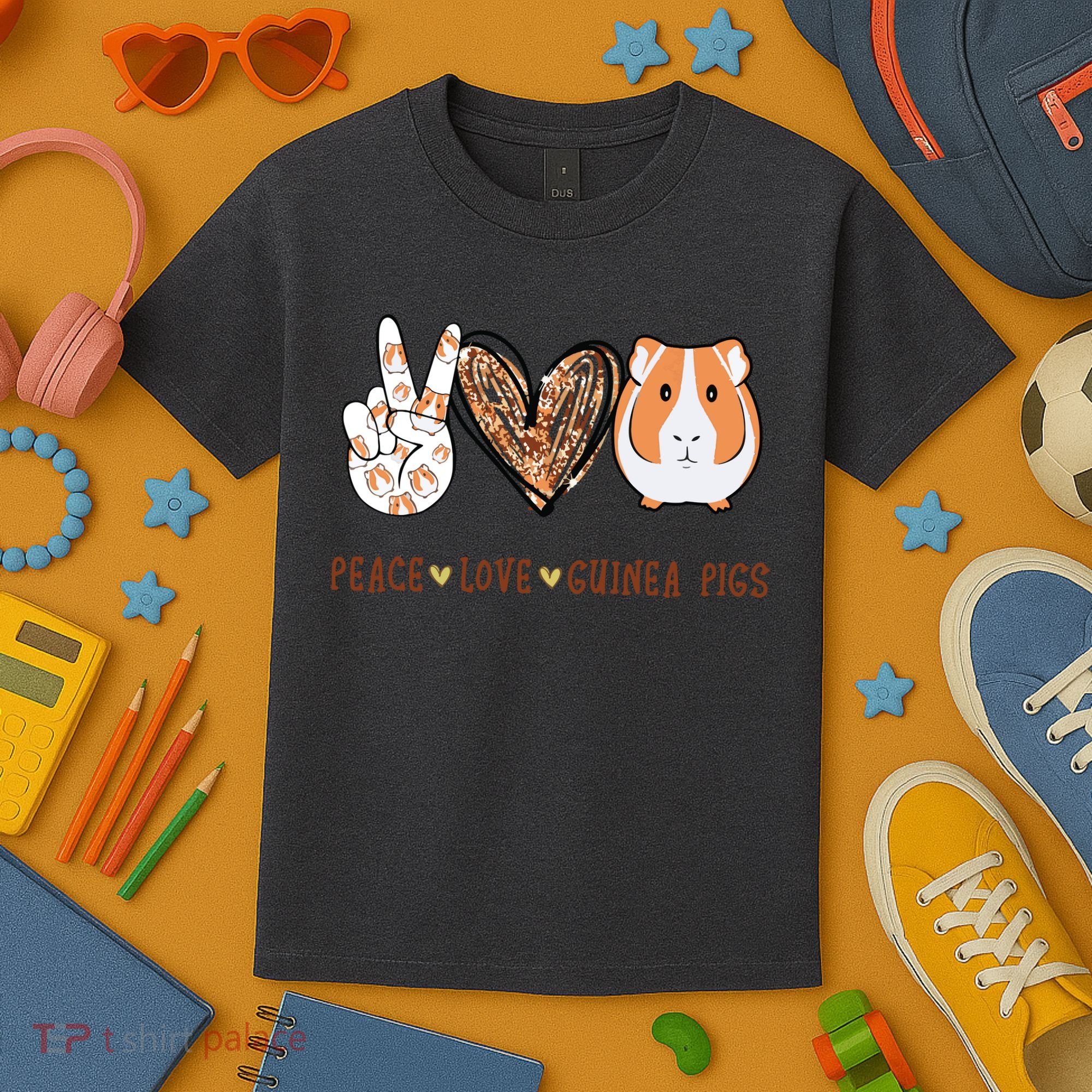 Peace Love Guinea Pigs Gift For Guinea Pigs Lover Kids T-Shirt