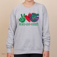 Peace Love Gator Cute Costume Animal Lover Alligator Women's Sweatshirt thumb 0
