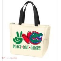 Peace Love Gator Cute Costume Animal Lover Alligator Tote Bag thumb 3