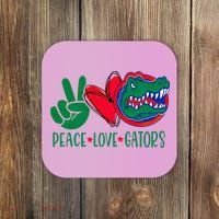 Peace Love Gator Cute Costume Animal Lover Alligator Coaster thumb 0