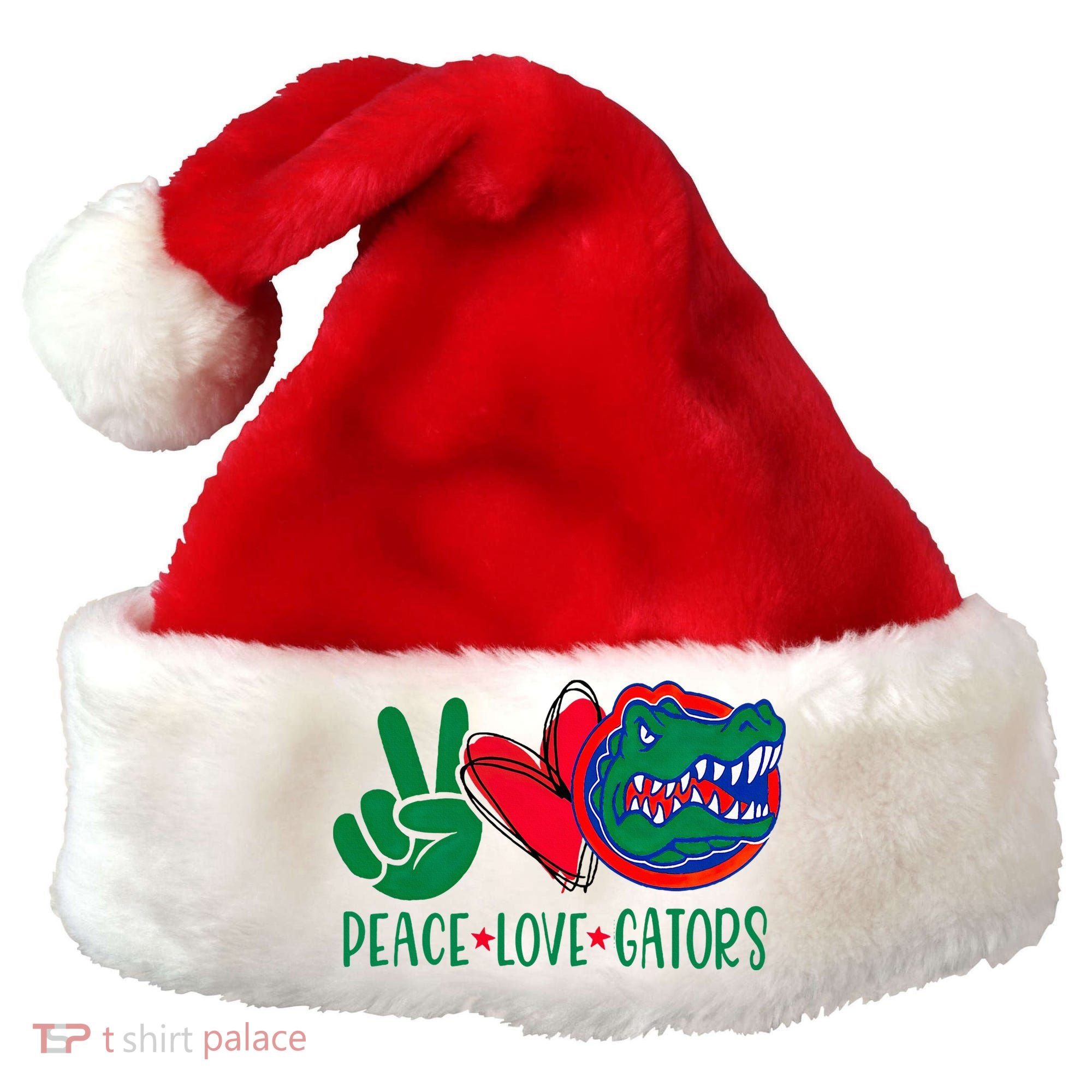 Peace Love Gator Cute Costume Animal Lover Alligator Santa Hat