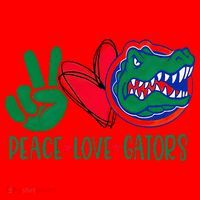 Peace Love Gator Cute Costume Animal Lover Alligator Santa Hat thumb 1