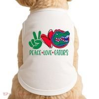 Peace Love Gator Cute Costume Animal Lover Alligator Doggie Tank thumb 0
