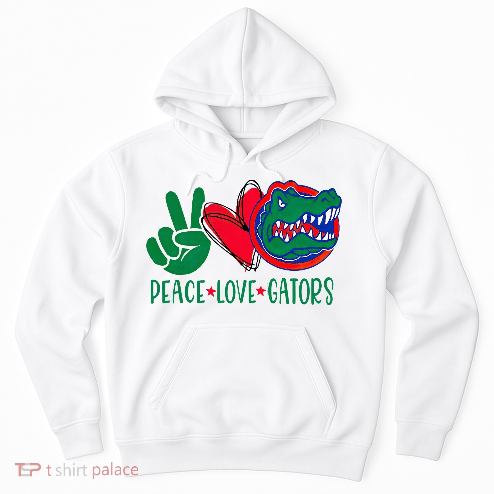 Peace Love Gator Cute Costume Animal Lover Alligator Hoodie