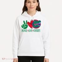 Peace Love Gator Cute Costume Animal Lover Alligator Hoodie thumb 5