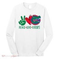 Peace Love Gator Cute Costume Animal Lover Alligator Long Sleeve Shirt thumb 0
