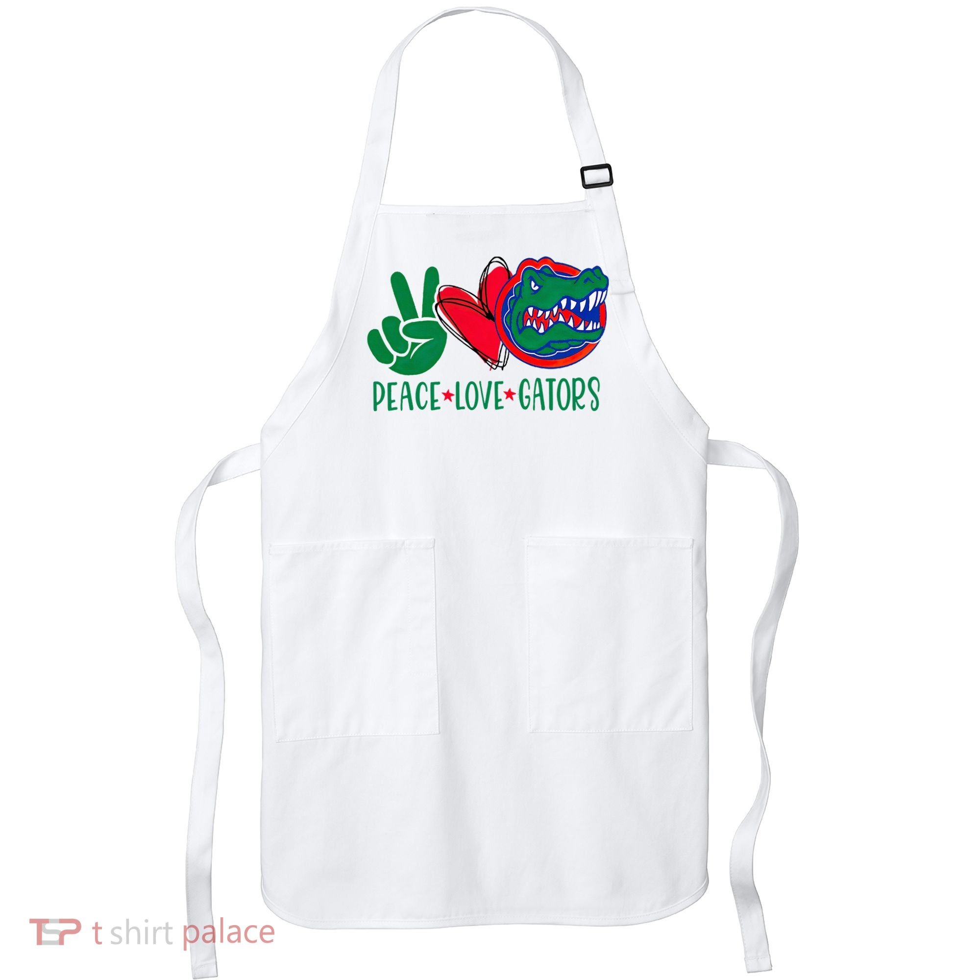 Peace Love Gator Cute Costume Animal Lover Alligator Apron