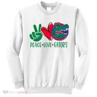 Peace Love Gator Cute Costume Animal Lover Alligator Sweatshirt thumb 0