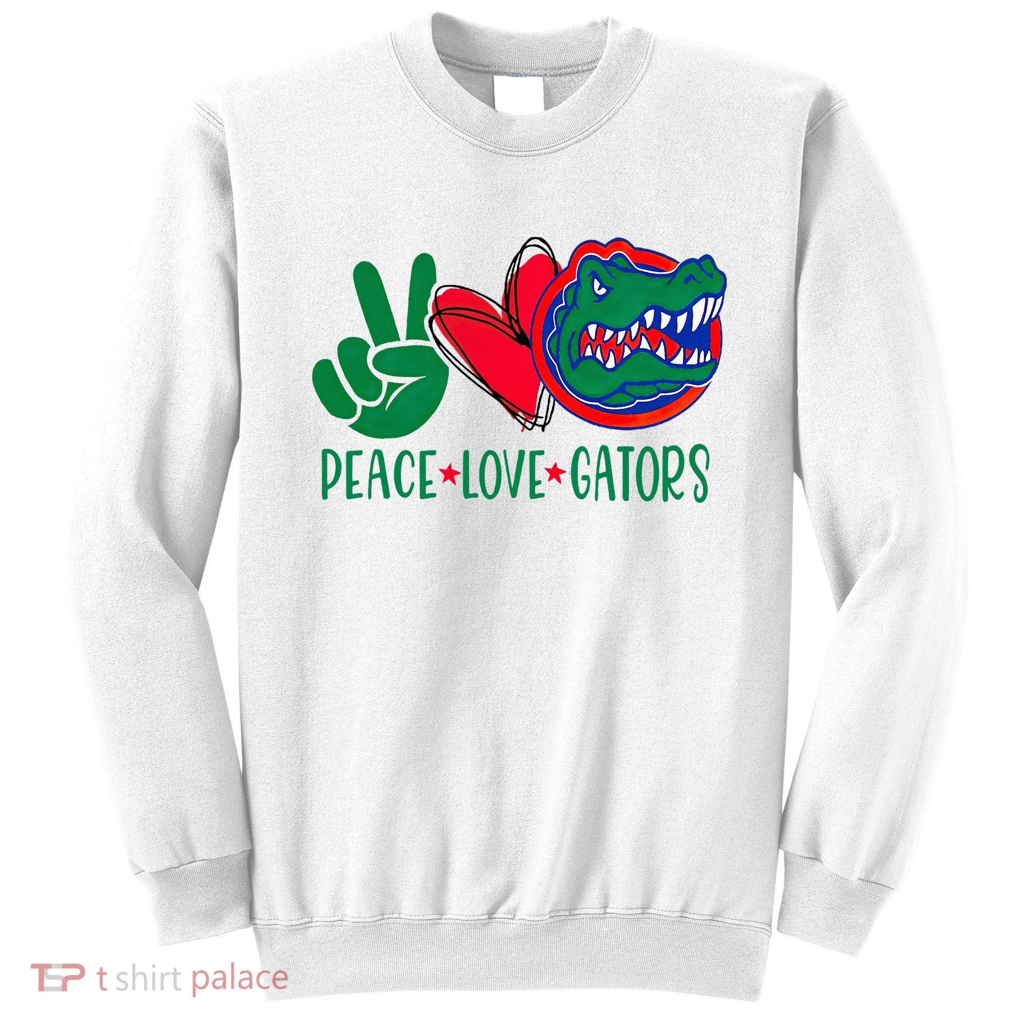 Peace Love Gator Cute Costume Animal Lover Alligator Sweatshirt