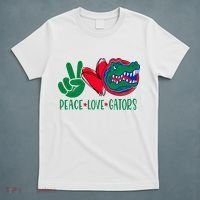 Peace Love Gator Cute Costume Animal Lover Alligator T-Shirt thumb 5