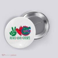 Peace Love Gator Cute Costume Animal Lover Alligator Button thumb 0