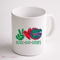 Peace Love Gator Cute Costume Animal Lover Alligator Coffee Mug thumb 1