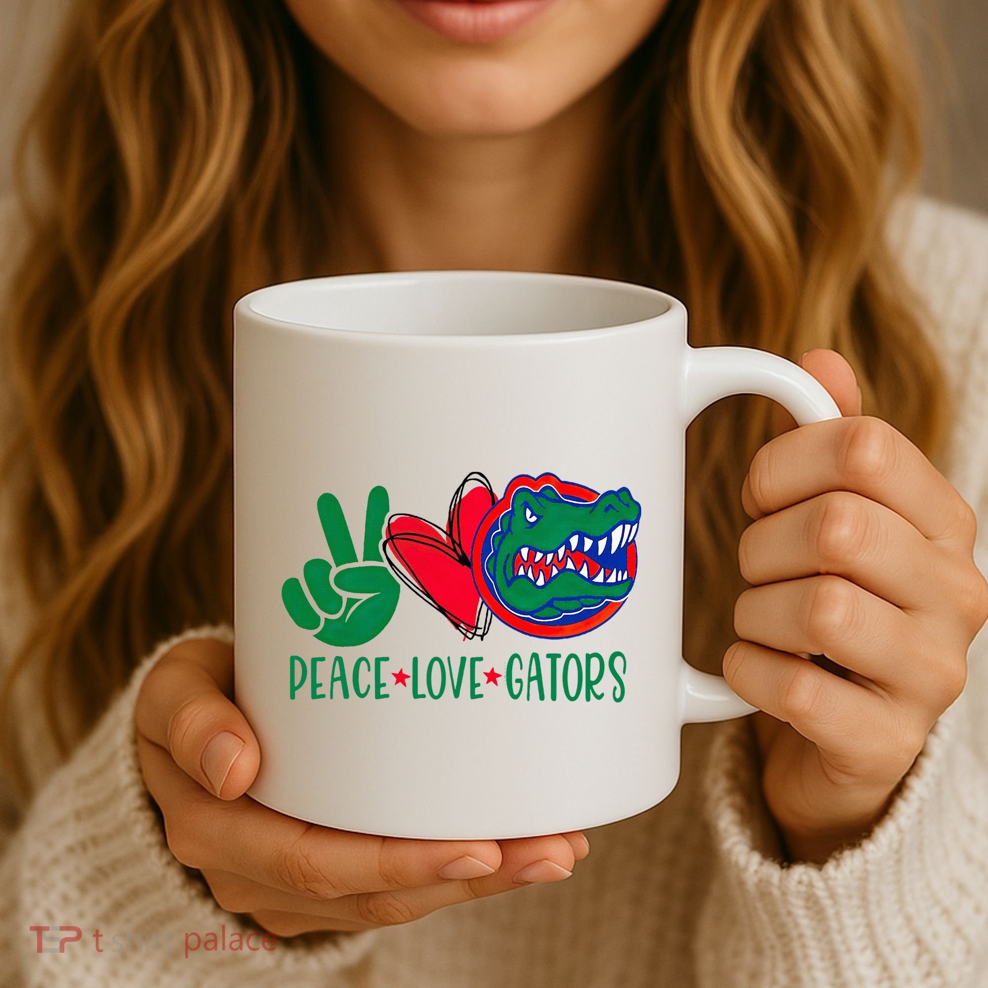 Peace Love Gator Cute Costume Animal Lover Alligator Coffee Mug