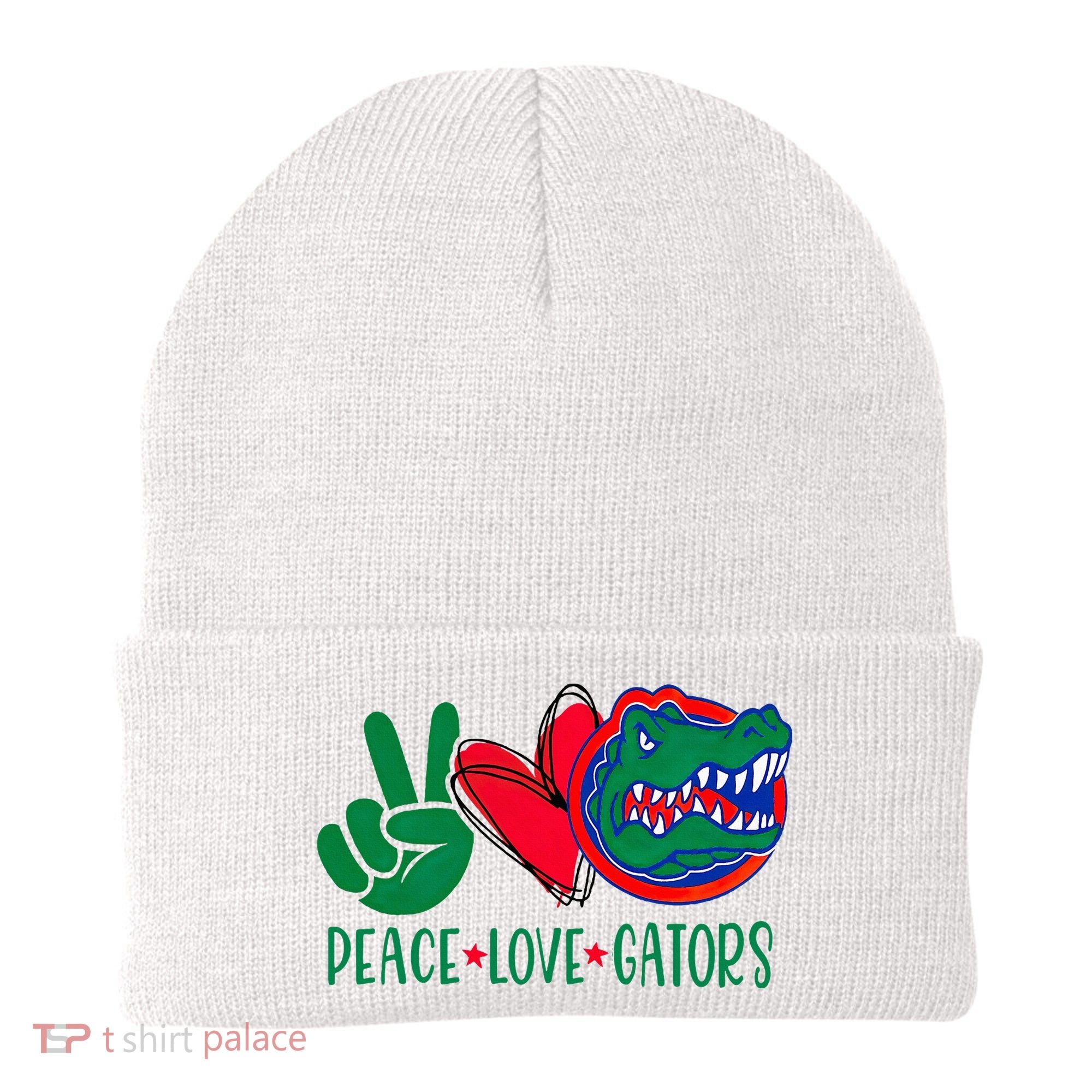 Peace Love Gator Cute Costume Animal Lover Alligator Beanie
