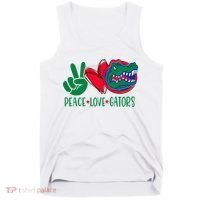 Peace Love Gator Cute Costume Animal Lover Alligator Tank Top thumb 0