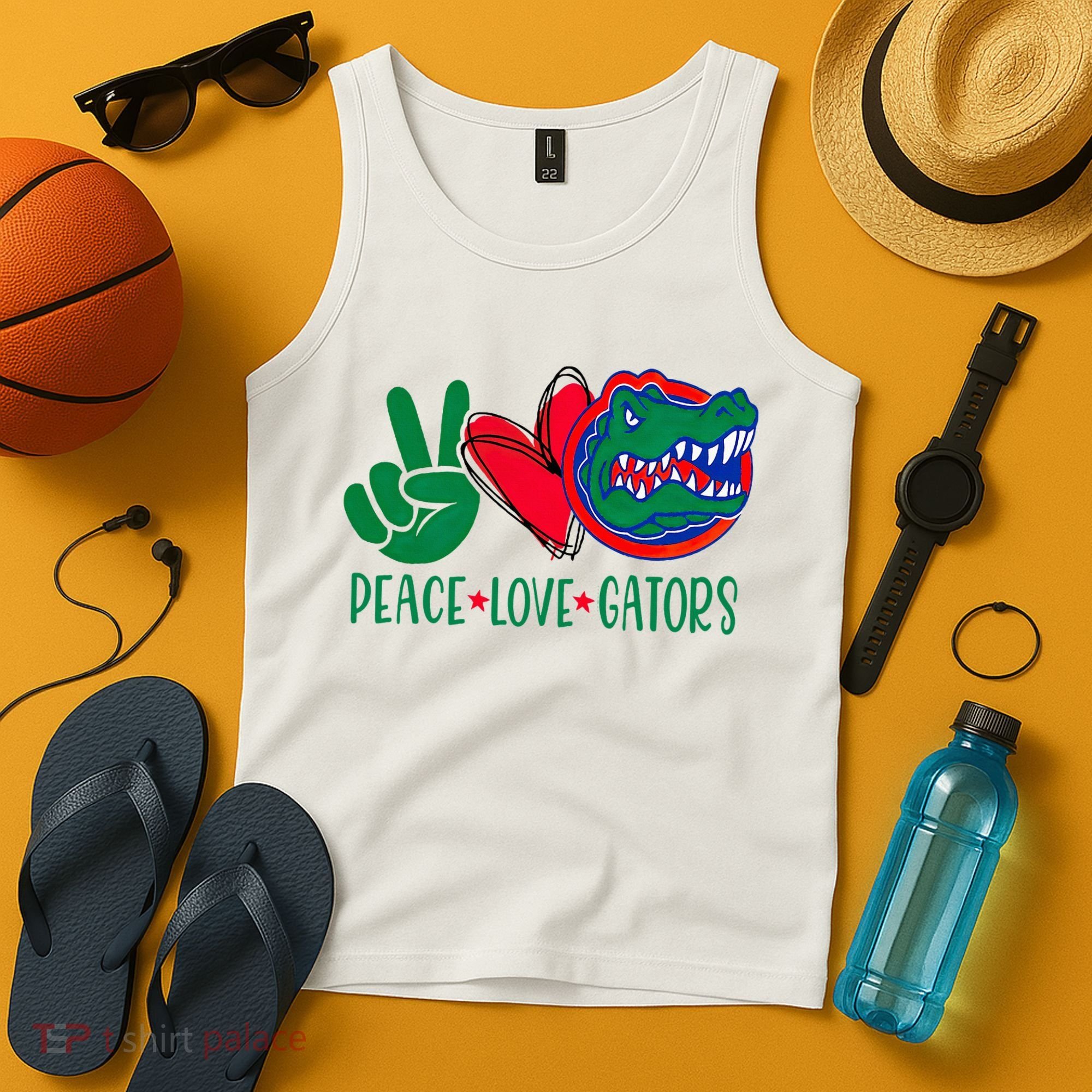 Peace Love Gator Cute Costume Animal Lover Alligator Tank Top